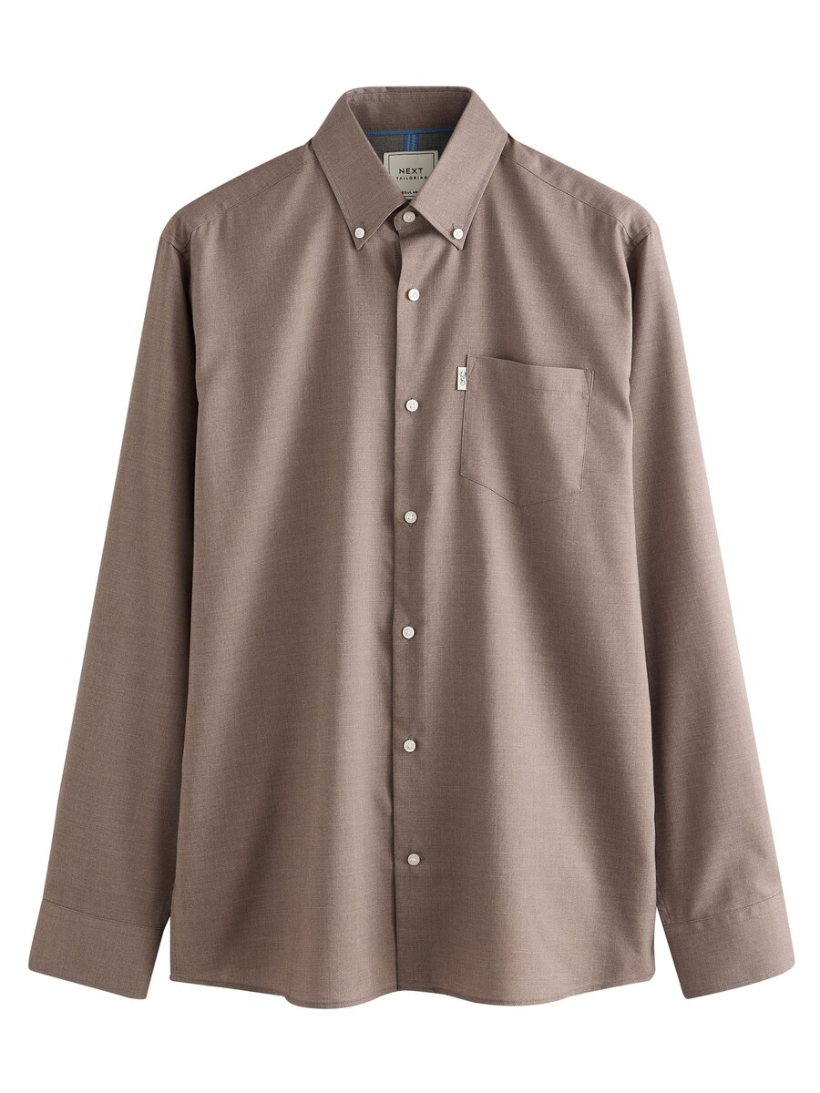 Рубашка обычного кроя на пуговицах Next, коричневый 
Рубашка обычного кроя на пуговицах Next, коричневый