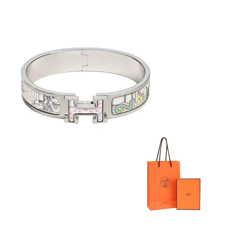 Эмалированный браслет с логотипом бренда, унисекс, цвет жасмин Hermes, jasmine color
Эмалированный браслет с логотипом бренда, унисекс, цвет жасмин Hermes, jasmine color