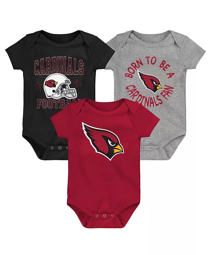 Комплект из 3 боди для мальчиков и девочек Cardinal, черный, серый Arizona Cardinals Born to Be Outerstuff
Комплект из 3 боди для мальчиков и девочек Cardinal, черный, серый Arizona Cardinals Born to Be Outerstuff