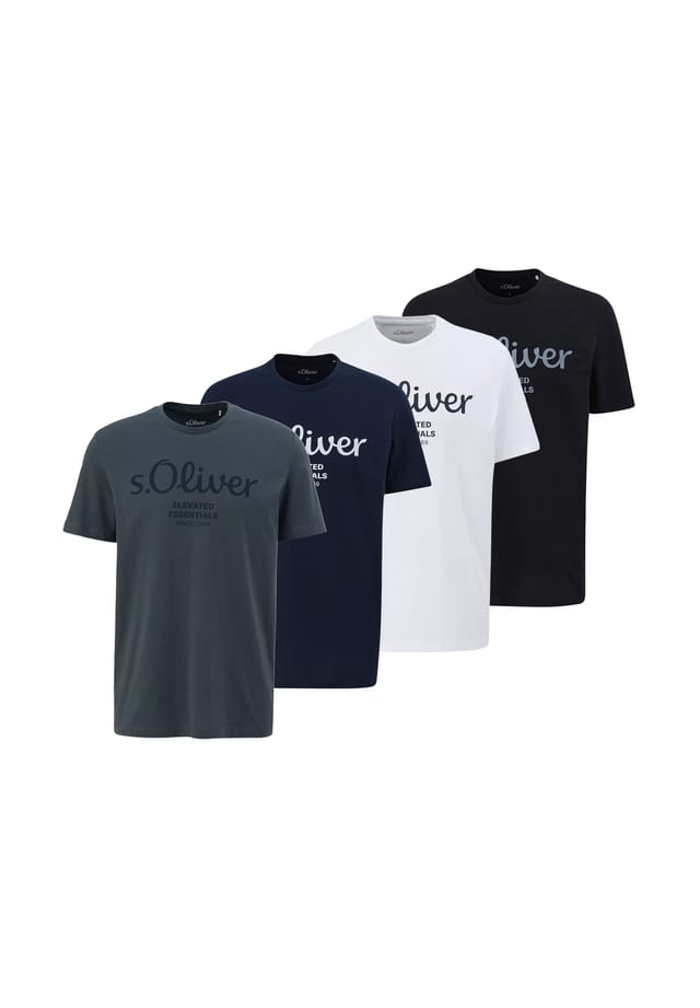Футболка в упаковке 4 шт. - базовый принт с логотипом круглый вырез хлопок S.Oliver, мультиколор
Футболка в упаковке 4 шт. - базовый принт с логотипом круглый вырез хлопок S.Oliver, мультиколор