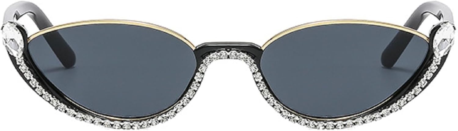 Женские солнцезащитные очки «кошачий глаз» с бриллиантами, модные винтажные блестящие очки, стильные солнцезащитные очки со стразами, полуободковые солнцезащитные очки mincl, Black
Женские солнцезащитные очки «кошачий глаз» с бриллиантами, модные винтажные блестящие очки, стильные солнцезащитные очки со стразами, полуободковые солнцезащитные очки mincl, Black