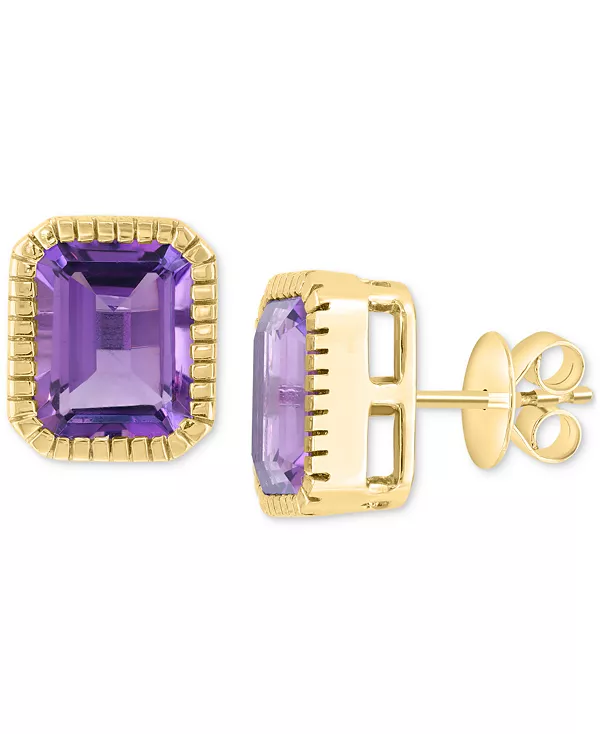Серьги-Гвоздики Effy с аметистами изумрудной огранки (5-5/8 карата) из стерлингового серебра с 14-каратным золотом Effy Collection, amethyst
Серьги-Гвоздики Effy с аметистами изумрудной огранки (5-5/8 карата) из стерлингового серебра с 14-каратным золотом Effy Collection, amethyst