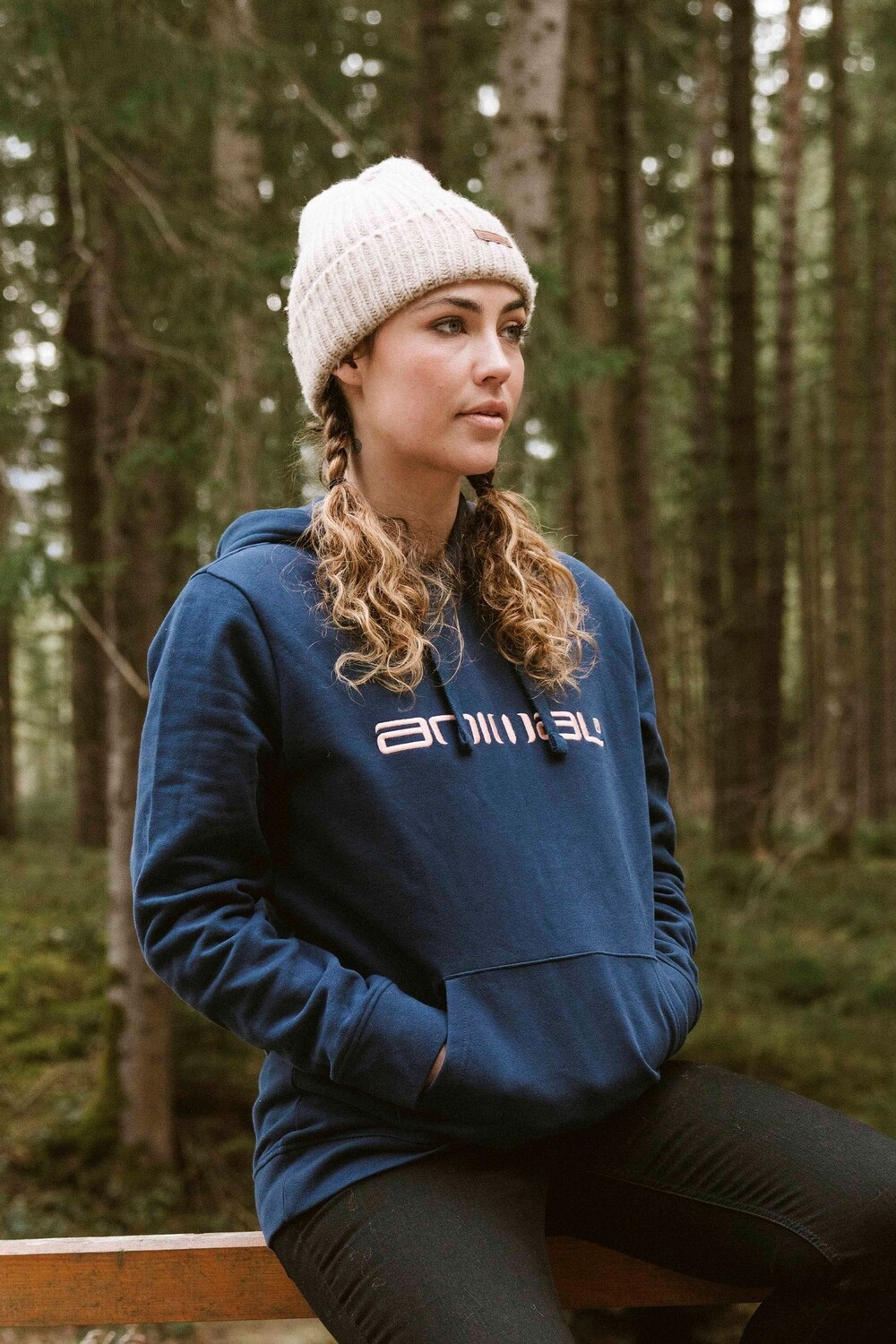 Женская толстовка из органического материала Maya Animal, синий 
Женская толстовка из органического материала Maya Animal, синий