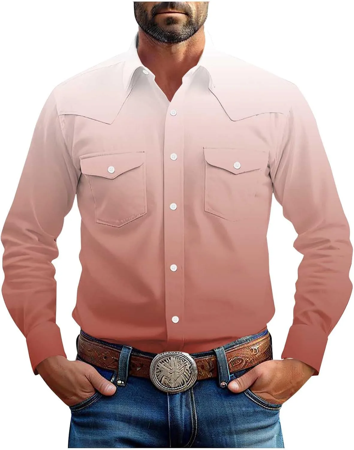 Мужская рубашка в стиле вестерн с длинными рукавами и карманами Xiaojmake
Мужская рубашка в стиле вестерн с длинными рукавами и карманами Xiaojmake