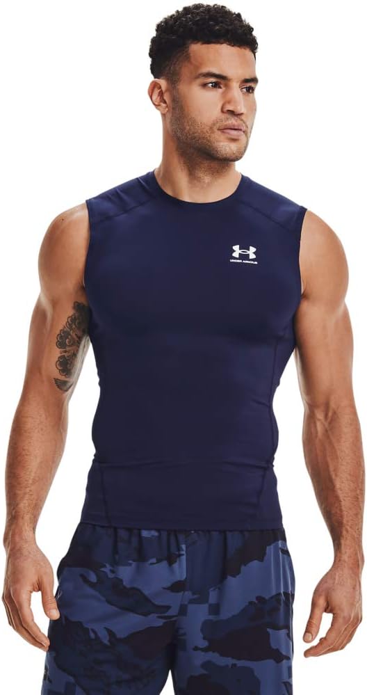 Under Armour мужская футболка HeatGear без рукавов, Midnight Navy (410)/White, Белый, Under Armour мужская футболка HeatGear без рукавов, Midnight Navy (410)/White
Under Armour мужская футболка HeatGear без рукавов, Midnight Navy (410)/White, Белый, Under Armour мужская футболка HeatGear без рукавов, Midnight Navy (410)/White