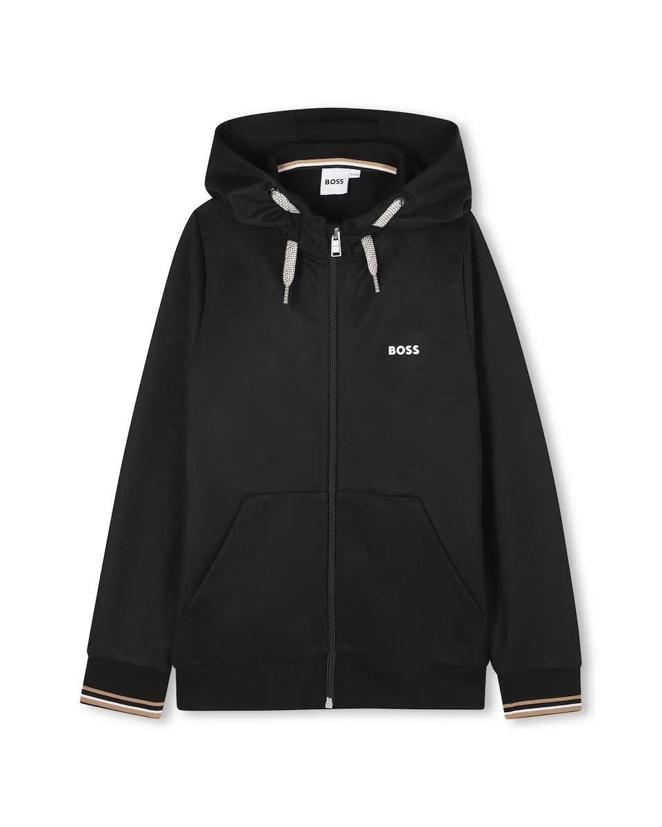 Детский свитер с капюшоном и застежкой на молнии BOSS Kidswear, черный
Детский свитер с капюшоном и застежкой на молнии BOSS Kidswear, черный