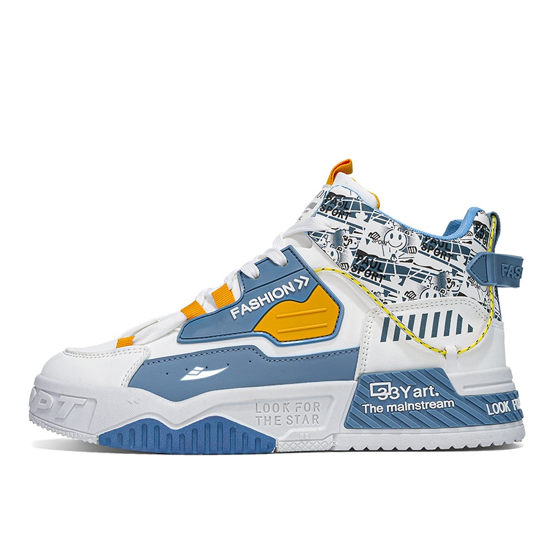 Kuding Антискользящие износостойкие дышащие высокие скейтерские кроссовки для мужчин бело-синие, цвет White Blue
Kuding Антискользящие износостойкие дышащие высокие скейтерские кроссовки для мужчин бело-синие, цвет White Blue