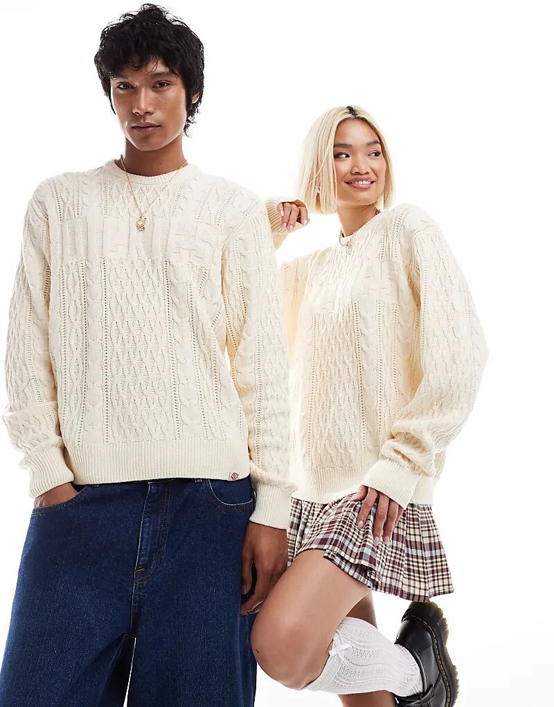 Сезонный вязаный джемпер с логотипом в тон белого цвета Dickies
Сезонный вязаный джемпер с логотипом в тон белого цвета Dickies