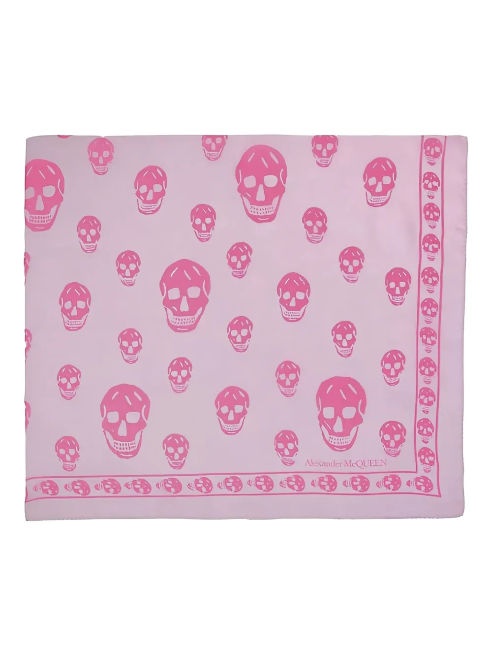 Шелковый шарф с принтом черепа Alexander McQueen, розовый
Шелковый шарф с принтом черепа Alexander McQueen, розовый