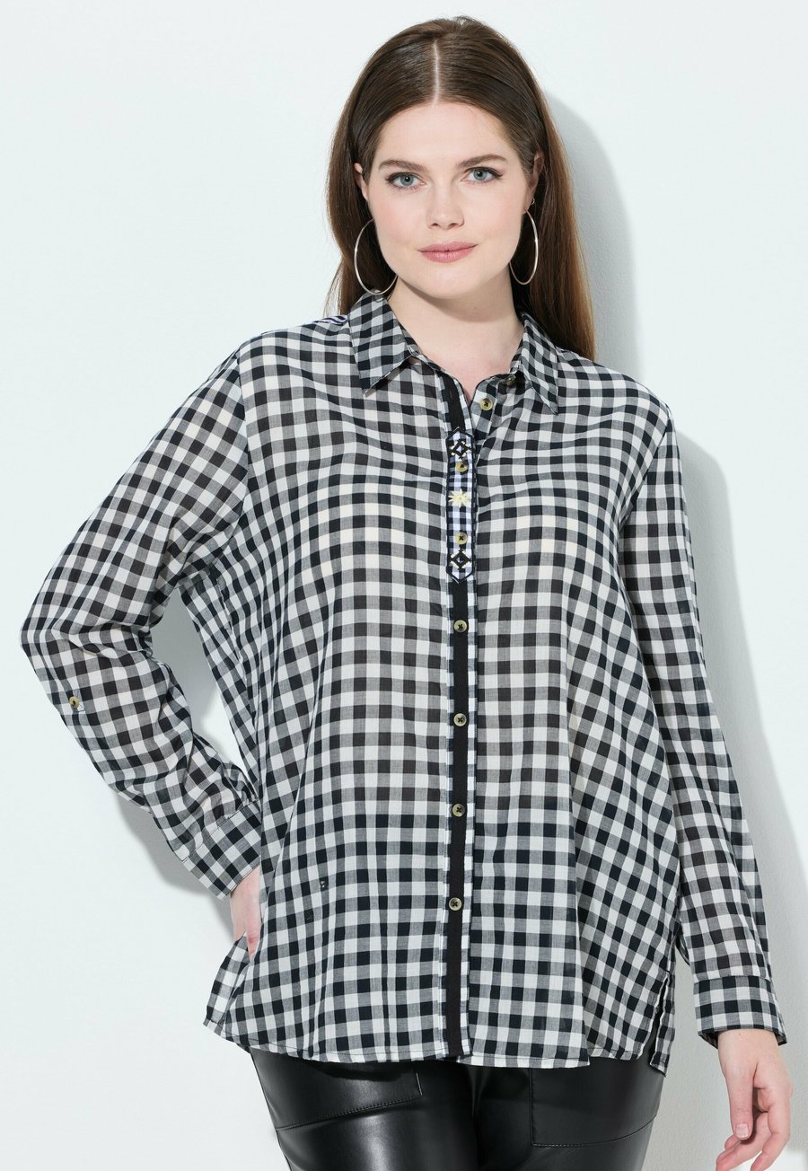 Блуза Ulla Popken CHECKED LONG SLEEVE, Black
Блуза Ulla Popken CHECKED LONG SLEEVE, Black