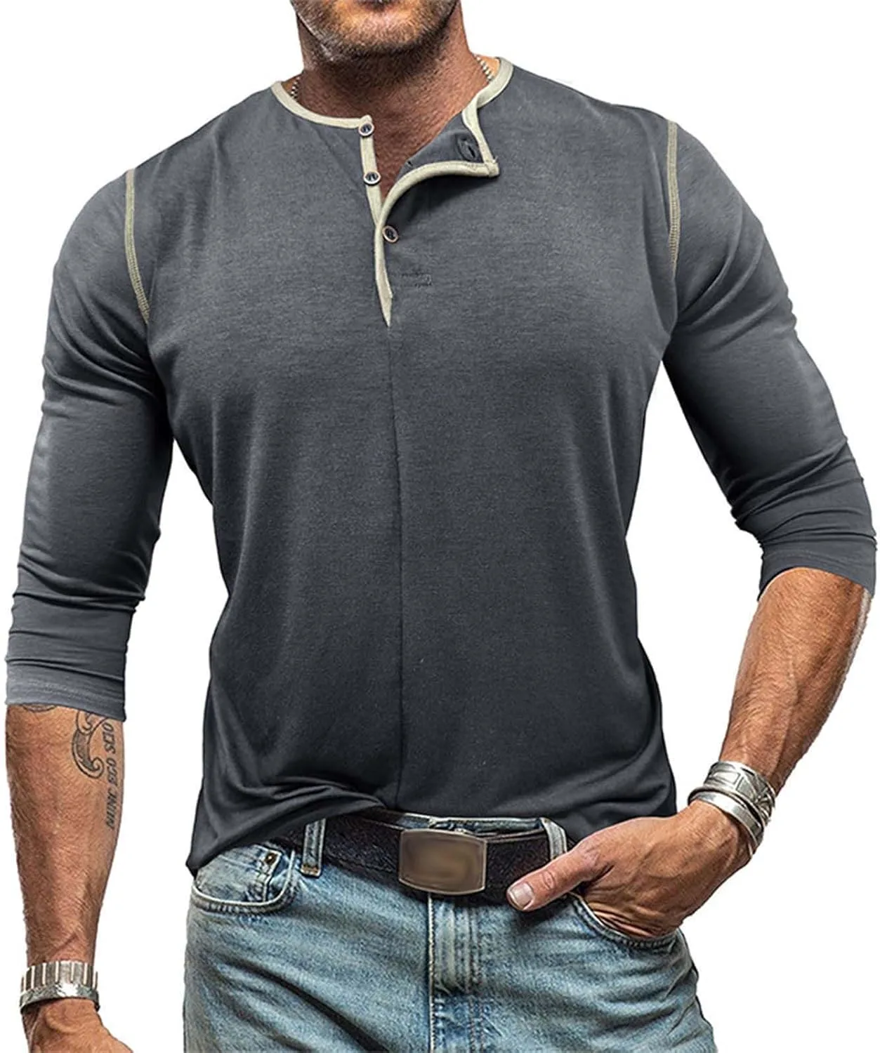 Мужская футболка Henley Golf с длинным рукавом, легкая и дышащая
Мужская футболка Henley Golf с длинным рукавом, легкая и дышащая