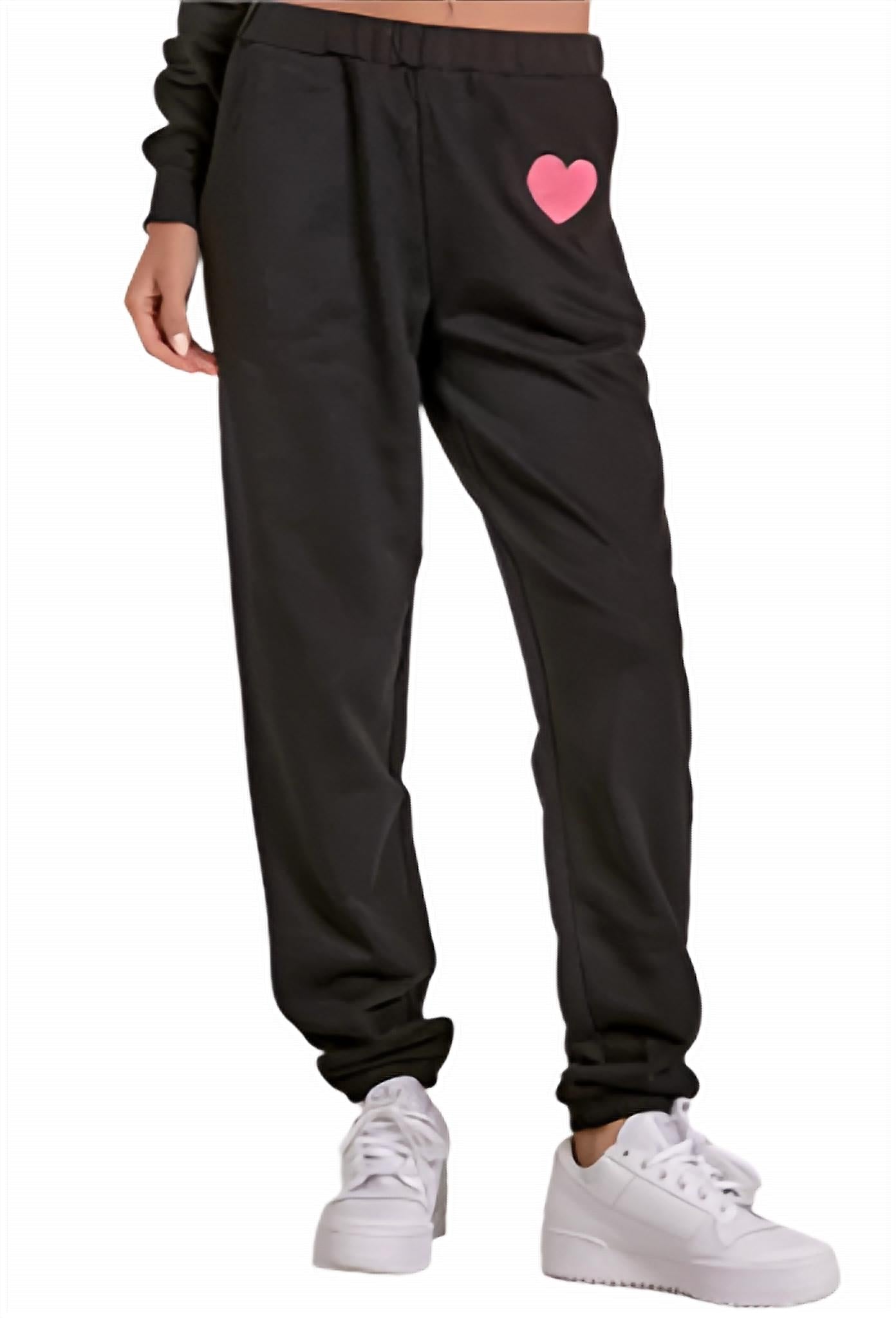 Спортивные брюки Hearts Desire в черно-розовом цвете Elan, Black/Pink Heart
Спортивные брюки Hearts Desire в черно-розовом цвете Elan, Black/Pink Heart