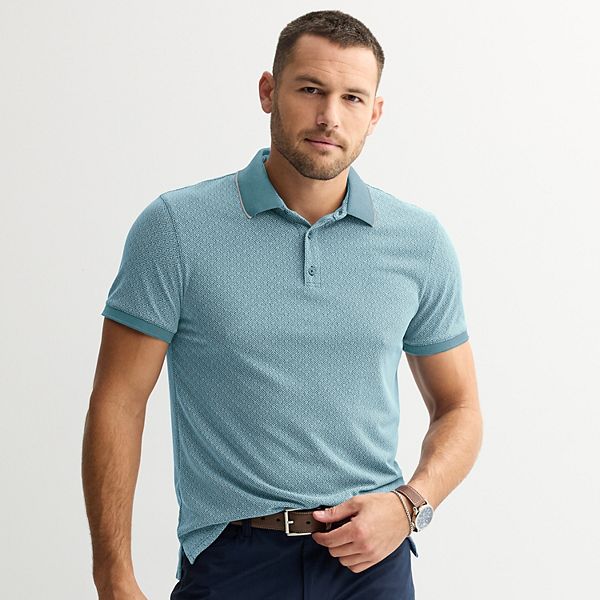 Мужская поло с жаккардовой отделкой Apt. 9, Ocean Blue
Мужская поло с жаккардовой отделкой Apt. 9, Ocean Blue