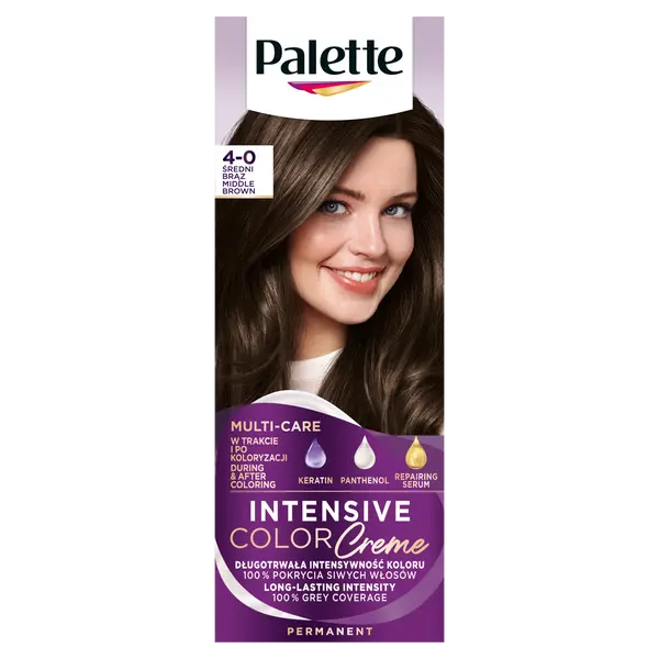 Крем-краска для волос 4-0 (n3) средне-коричневый, 1 упаковка. Palette Intensive color creme, цвет 4-0 średni brąz
Крем-краска для волос 4-0 (n3) средне-коричневый, 1 упаковка. Palette Intensive color creme, цвет 4-0 średni brąz