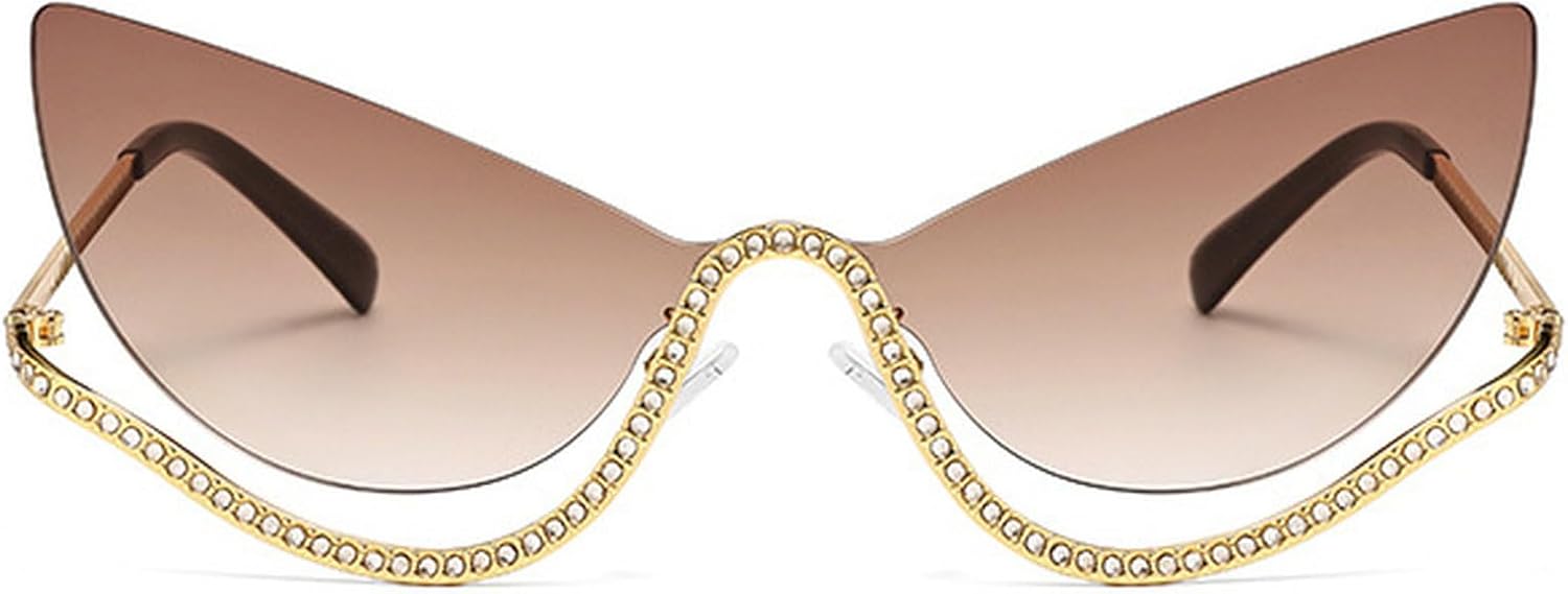 Винтажные солнцезащитные очки «кошачий глаз» с бриллиантами для женщин, роскошные солнцезащитные очки со стразами, популярные очки в полуободковой оправе с блестками и кристаллами mincl, Brown
Винтажные солнцезащитные очки «кошачий глаз» с бриллиантами для женщин, роскошные солнцезащитные очки со стразами, популярные очки в полуободковой оправе с блестками и кристаллами mincl, Brown