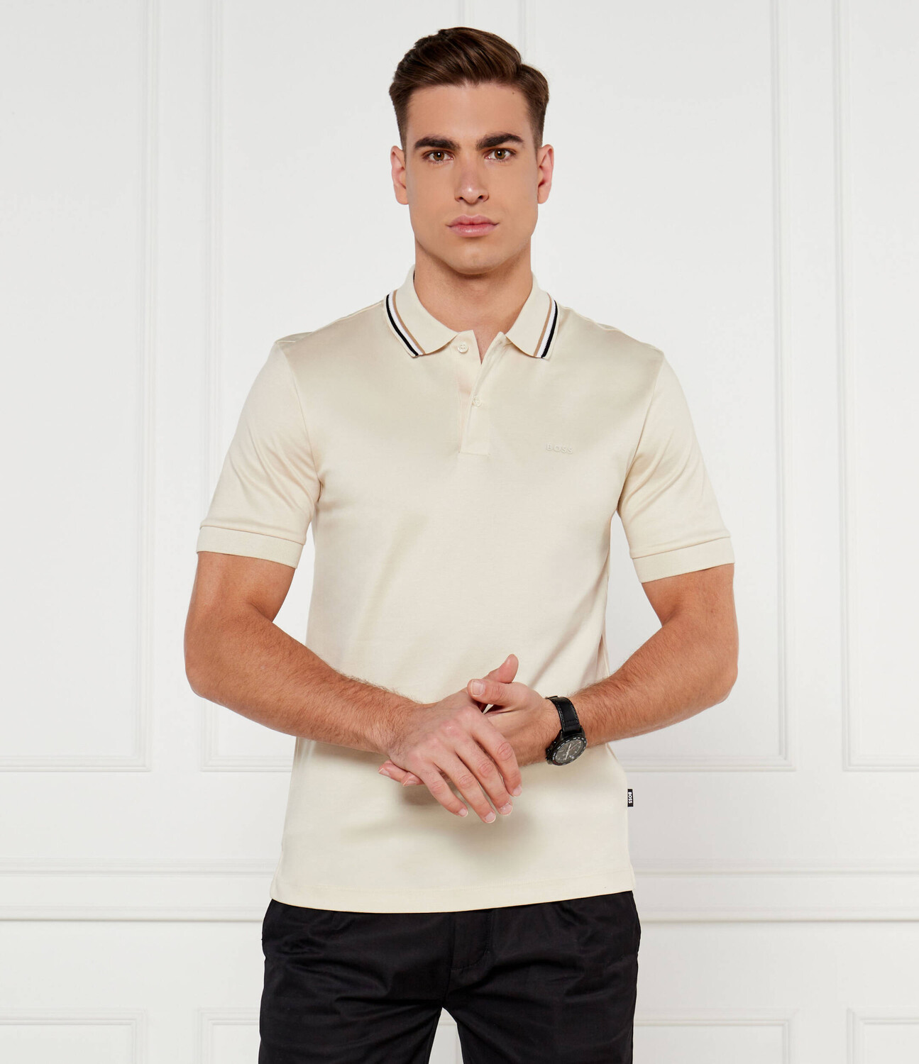 Поло BOSS BLACK Penrose 38 Slim Fit, кремовый, Бежевый, Поло BOSS BLACK Penrose 38 Slim Fit, кремовый
Поло BOSS BLACK Penrose 38 Slim Fit, кремовый, Бежевый, Поло BOSS BLACK Penrose 38 Slim Fit, кремовый