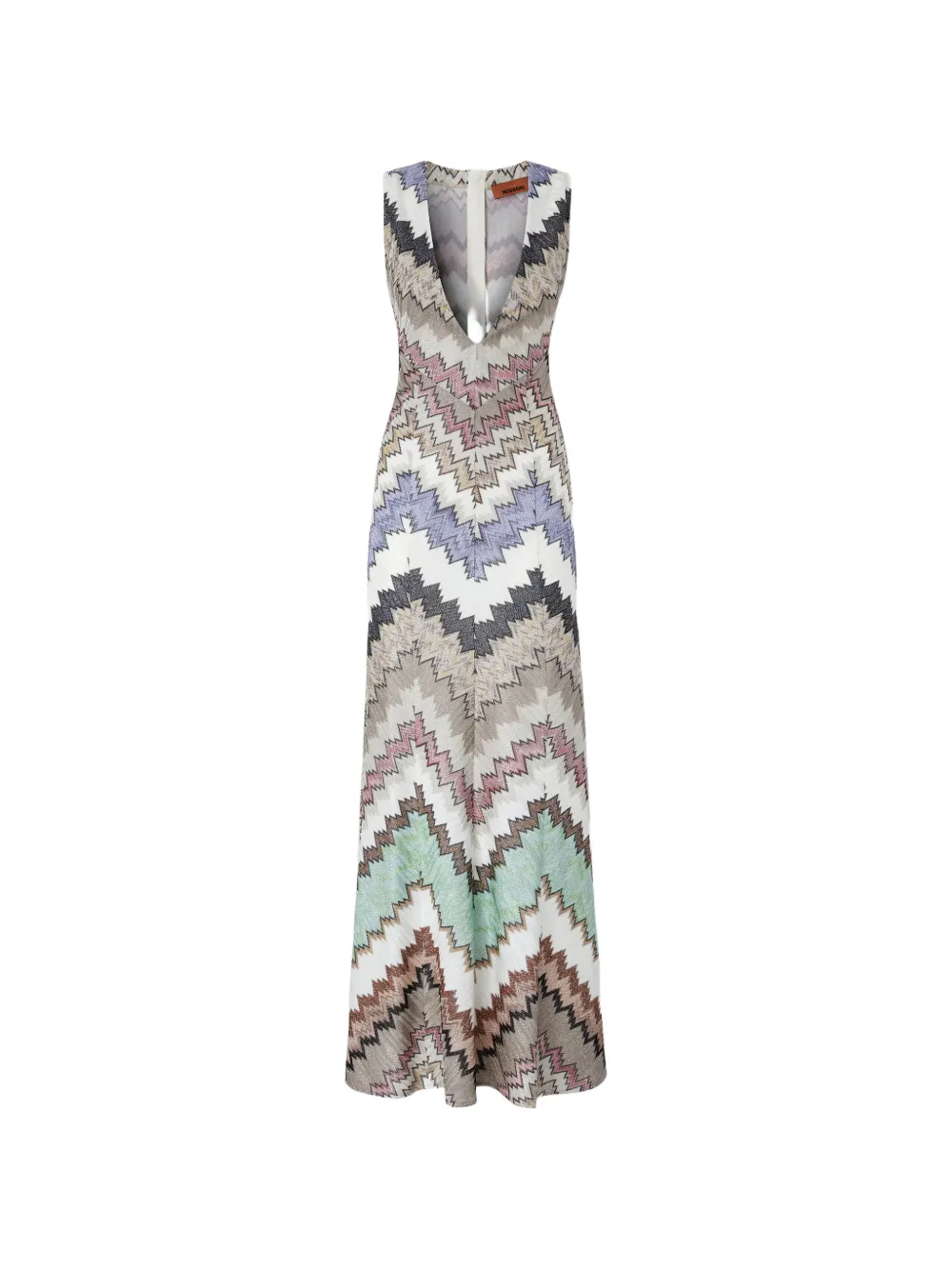 Макси-платье с V-образным вырезом и зигзагообразным узором Missoni, коричневый
Макси-платье с V-образным вырезом и зигзагообразным узором Missoni, коричневый