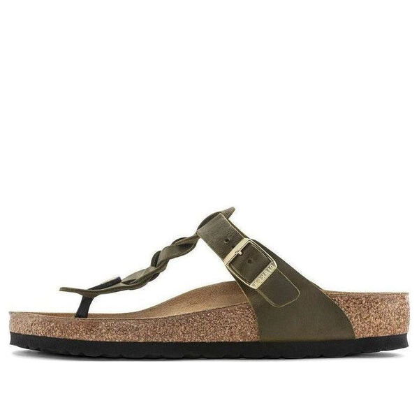 Тапочки gizeh braided oiled leather narrow fit sandals 'olive green' Birkenstock, зеленый
Тапочки gizeh braided oiled leather narrow fit sandals 'olive green' Birkenstock, зеленый