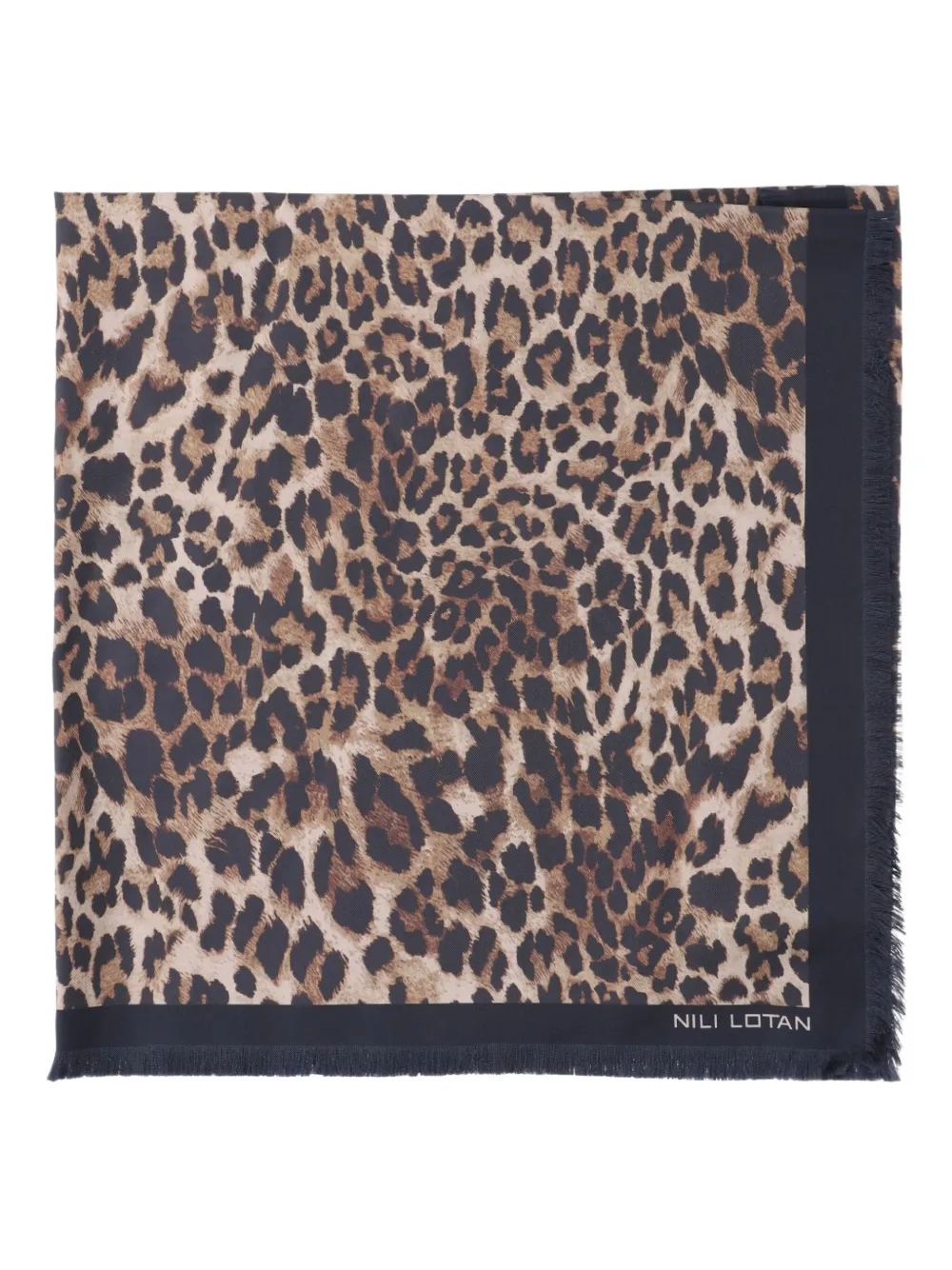 Шарф с леопардовым принтом и бахромой Nili Lotan, коричневый
Шарф с леопардовым принтом и бахромой Nili Lotan, коричневый