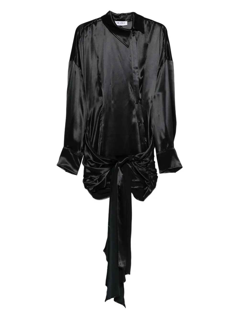 Мини-платье с завязкой и длинными рукавами The Attico, черный
Мини-платье с завязкой и длинными рукавами The Attico, черный