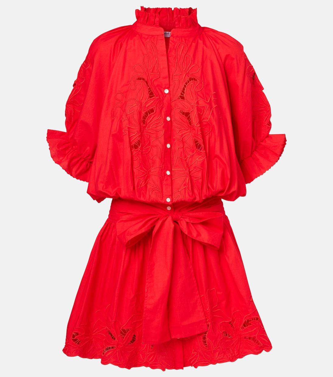 Мини-платье из хлопкового поплина с вышивкой бродери англез Juliet Dunn, красный
Мини-платье из хлопкового поплина с вышивкой бродери англез Juliet Dunn, красный