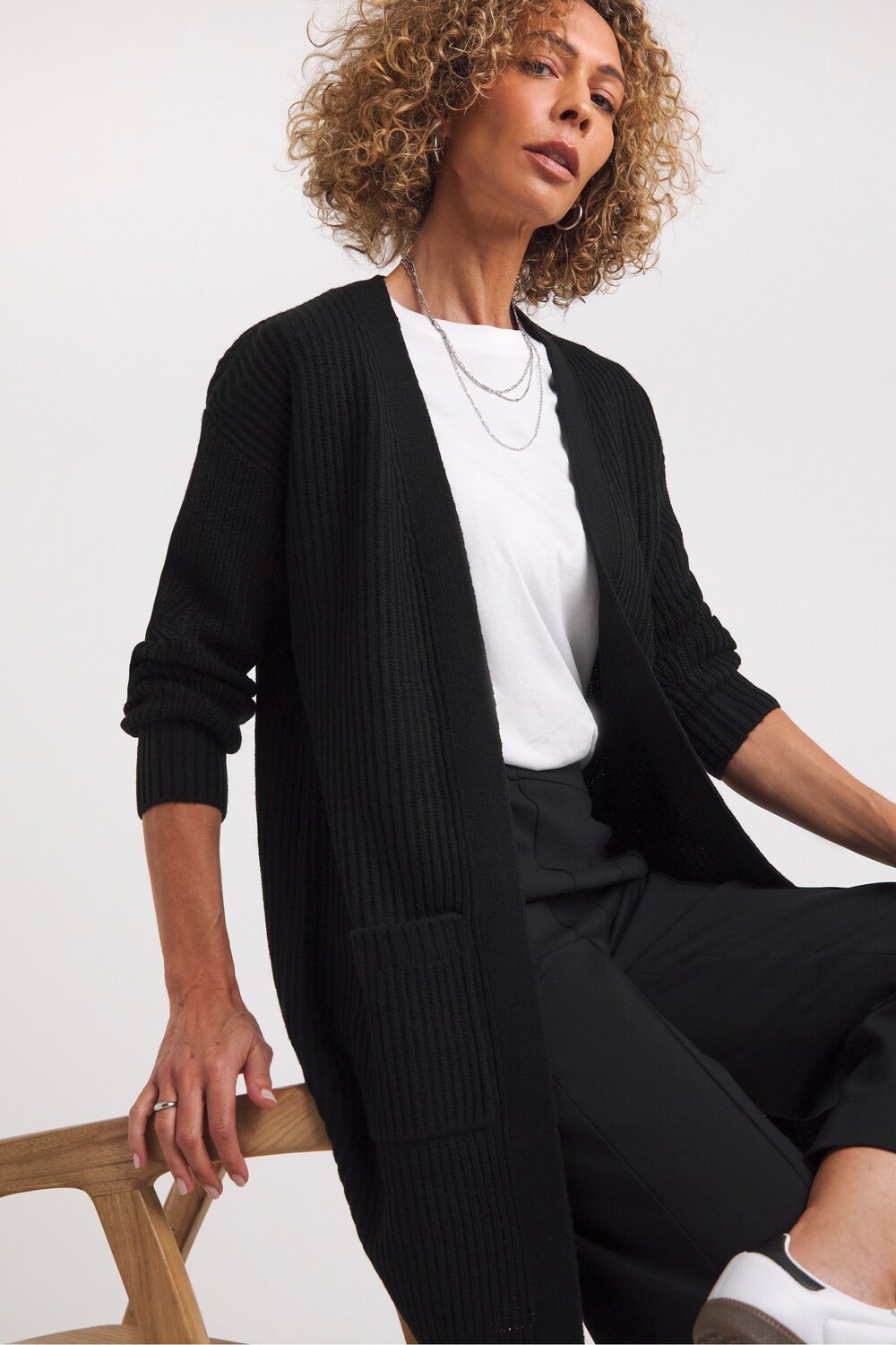 Кардиган в рубчик Fisherman Jd Williams, черный
Кардиган в рубчик Fisherman Jd Williams, черный