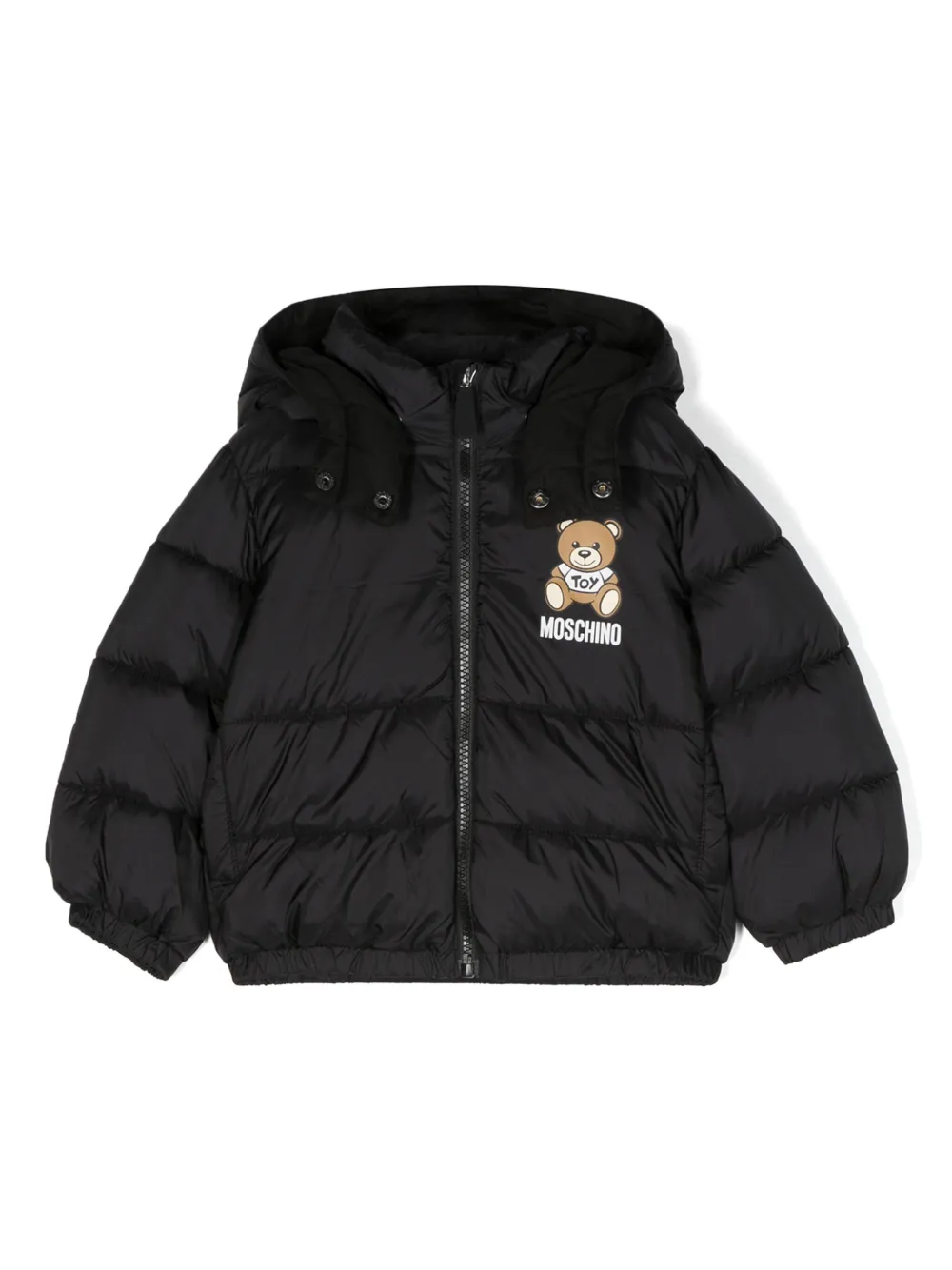 Пуховик Teddy Bear с капюшоном Moschino Kids, черный
Пуховик Teddy Bear с капюшоном Moschino Kids, черный