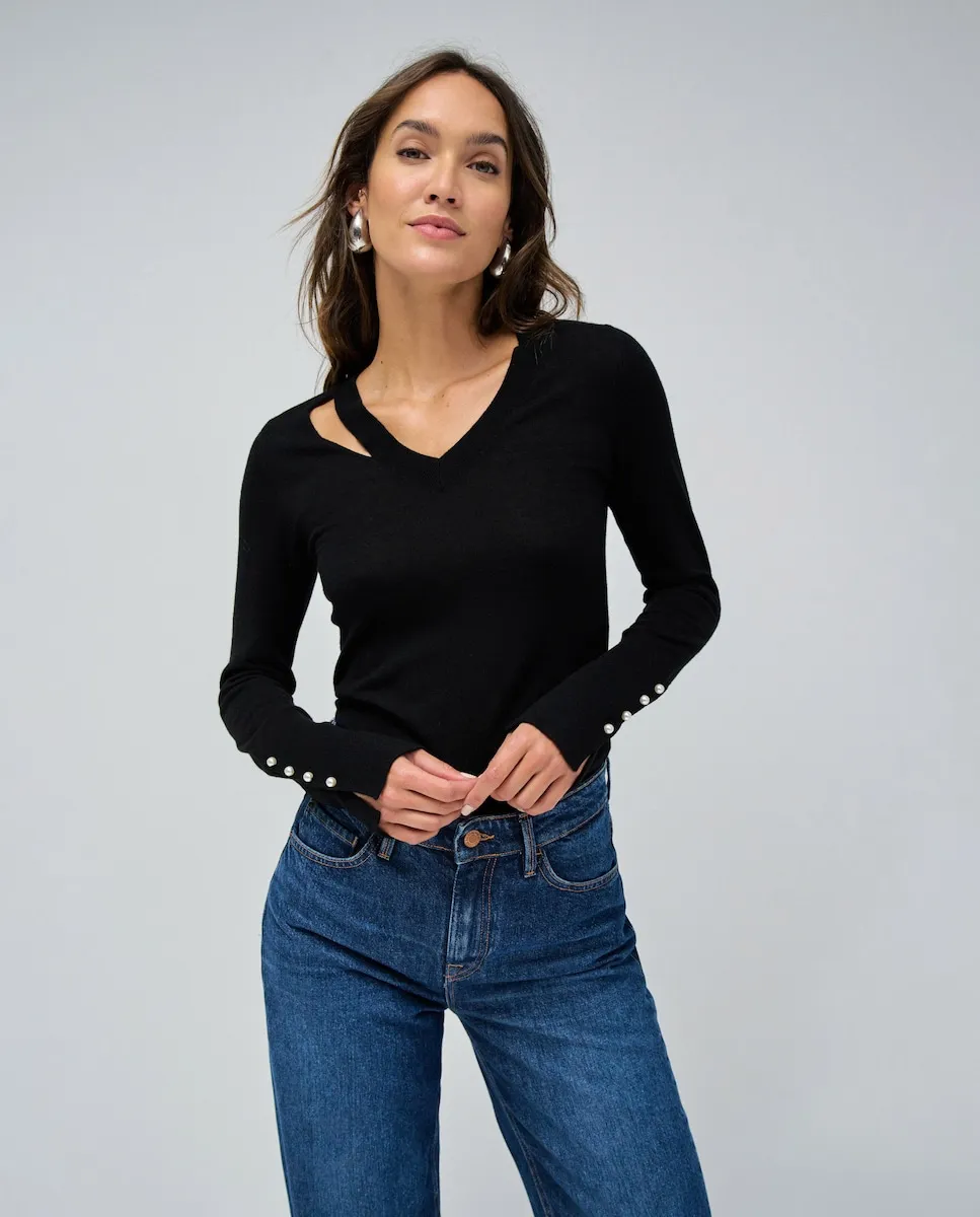 Женский джемпер с длинным рукавом с деталями из жемчуга Salsa Jeans, черный
Женский джемпер с длинным рукавом с деталями из жемчуга Salsa Jeans, черный