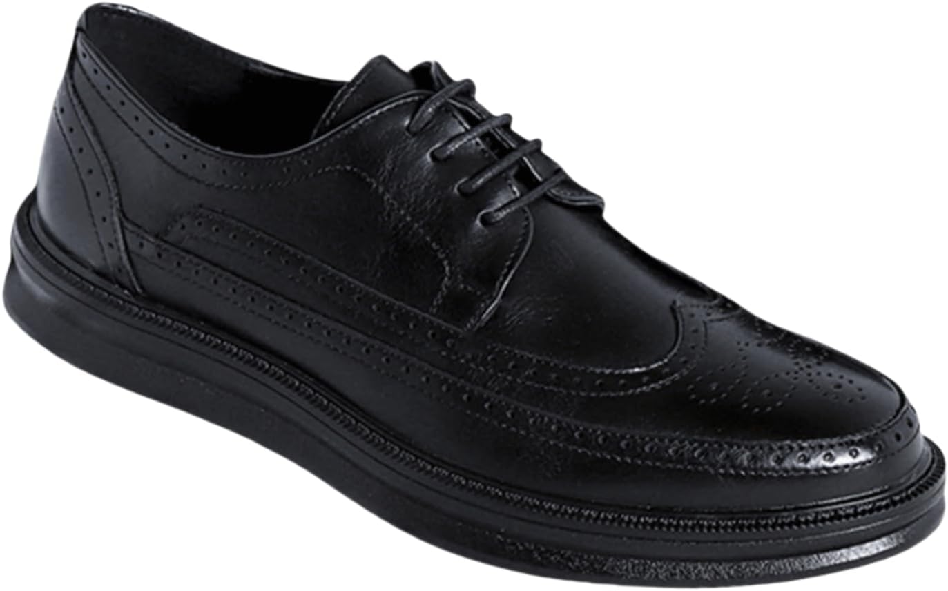 Мужские кожаные оксфорды с перфорацией Wingtip, дышащие, на шнуровке, с противоскользящей резиновой подошвой, ортопедическим комфортом для деловой одежды Jhfdioy, черный
Мужские кожаные оксфорды с перфорацией Wingtip, дышащие, на шнуровке, с противоскользящей резиновой подошвой, ортопедическим комфортом для деловой одежды Jhfdioy, черный