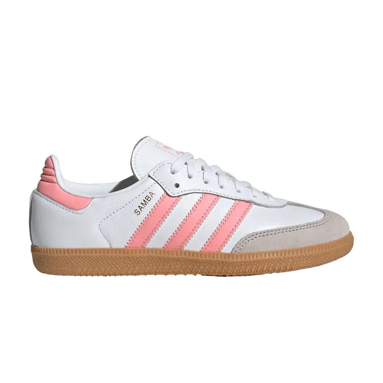 Кроссовки adidas Samba OG J White Semi Pink Spark, белый
Кроссовки adidas Samba OG J White Semi Pink Spark, белый