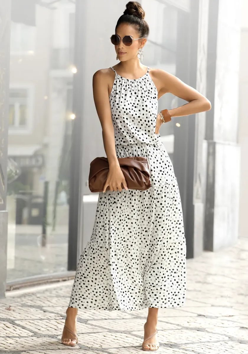 Платье макси Buffalo в горошек, струящееся летнее платье, платье из джерси, цвет Weiß-Bedruckt
Платье макси Buffalo в горошек, струящееся летнее платье, платье из джерси, цвет Weiß-Bedruckt