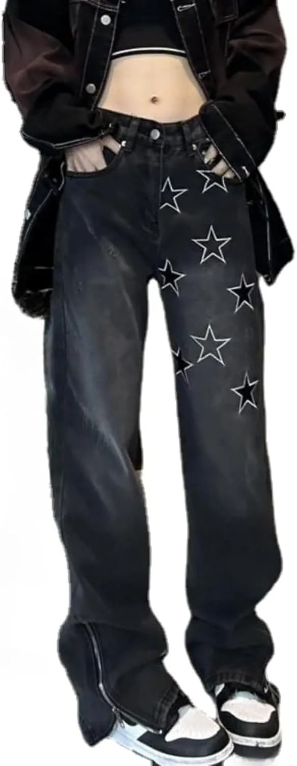 Женские багги карго штаны Y2K - широкие джинсы Casual Streetwear с принтом звезды Hesaco
Женские багги карго штаны Y2K - широкие джинсы Casual Streetwear с принтом звезды Hesaco