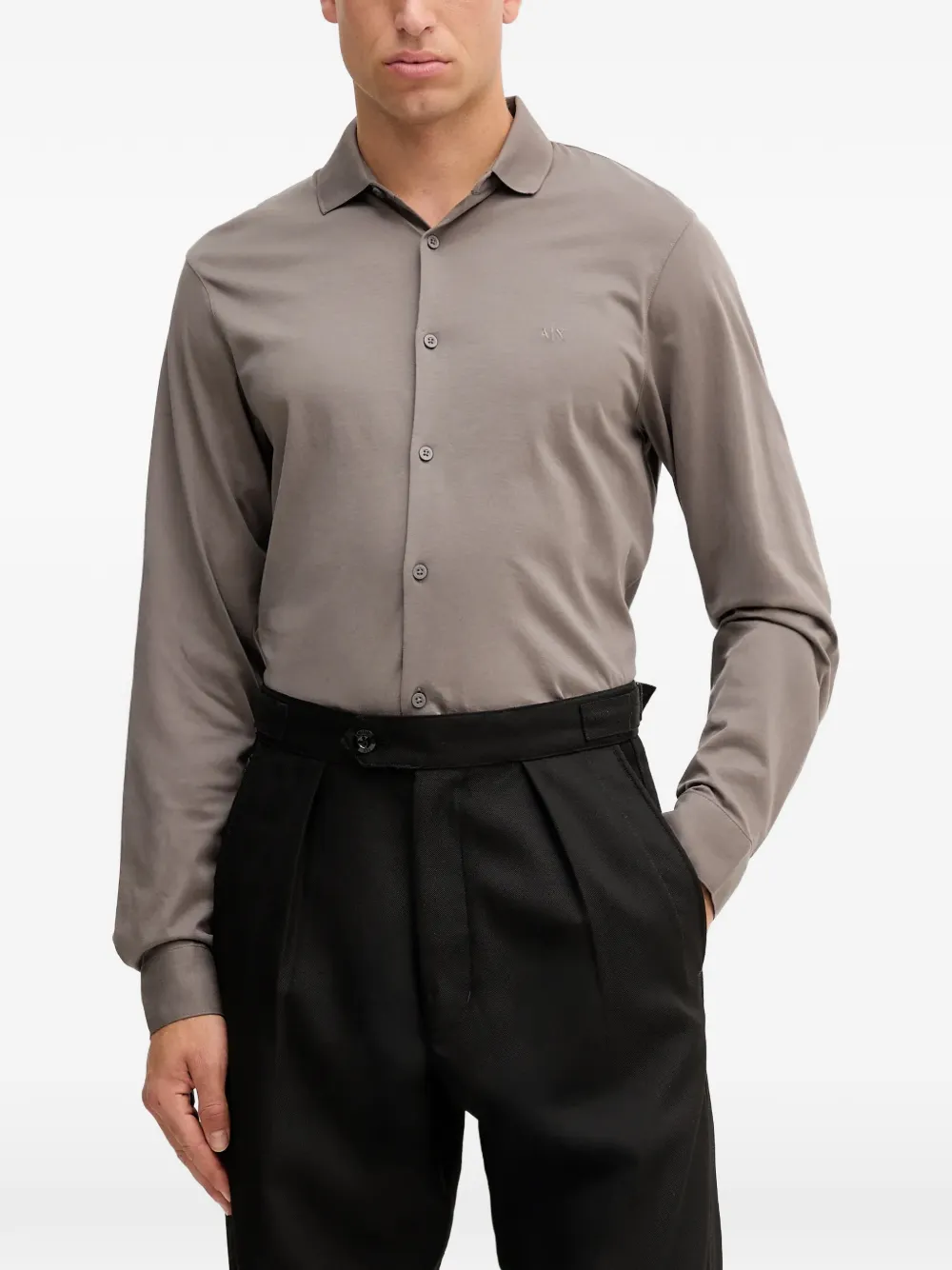 Рубашка с вышитым логотипом Armani Exchange, серый
Рубашка с вышитым логотипом Armani Exchange, серый