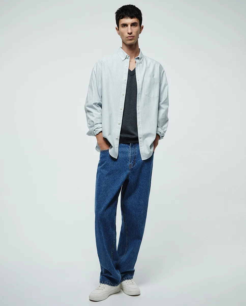 Рубашка в полоску оксфорд Sfera, зеленый
Рубашка в полоску оксфорд Sfera, зеленый