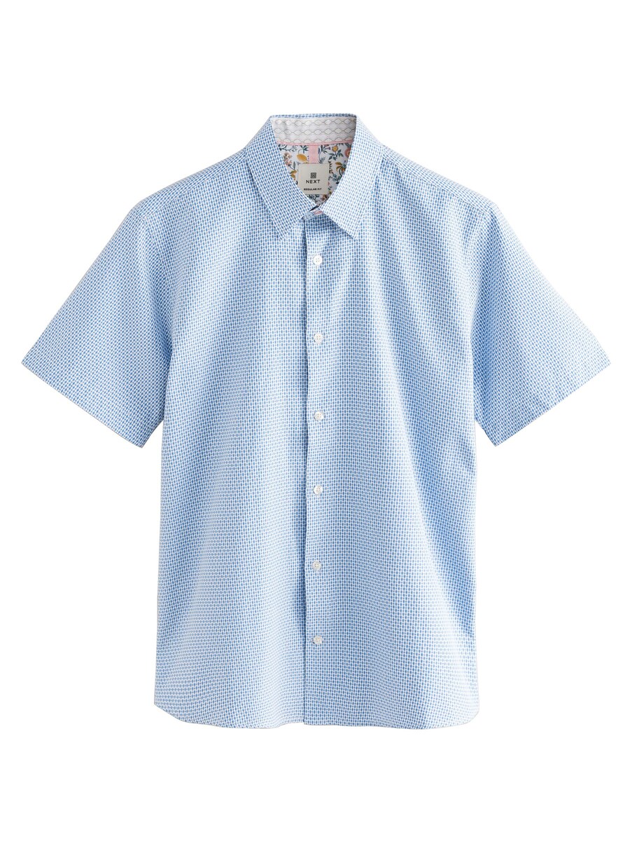 Рубашка на пуговицах классического кроя Next, светло-синий 
Рубашка на пуговицах классического кроя Next, светло-синий