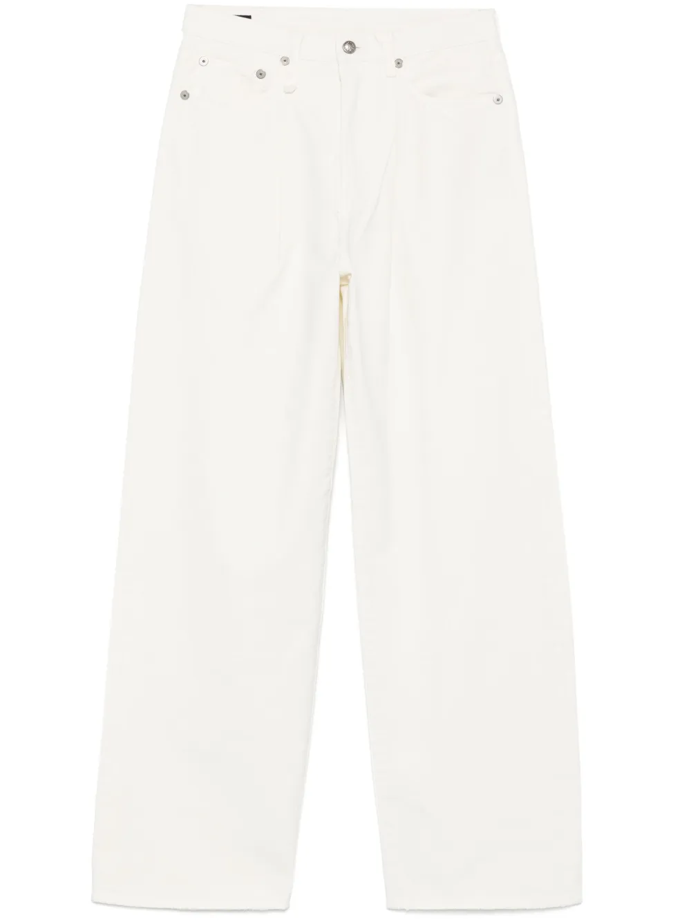 Прямые джинсы Damon со складками R13, белый 
Прямые джинсы Damon со складками R13, белый