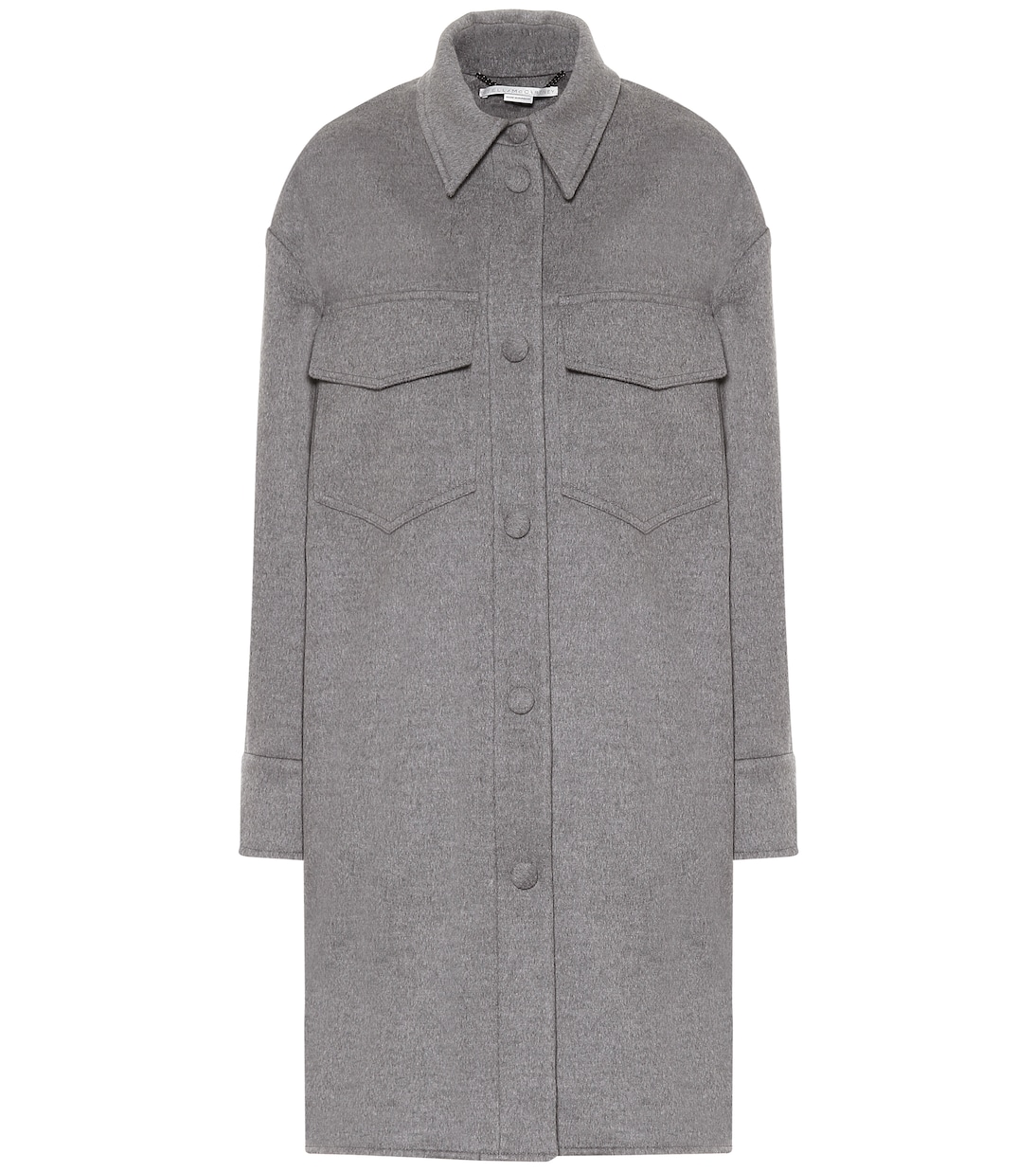 Шерстяное пальто Stella McCartney, Light Grey Melange 
Шерстяное пальто Stella McCartney, Light Grey Melange