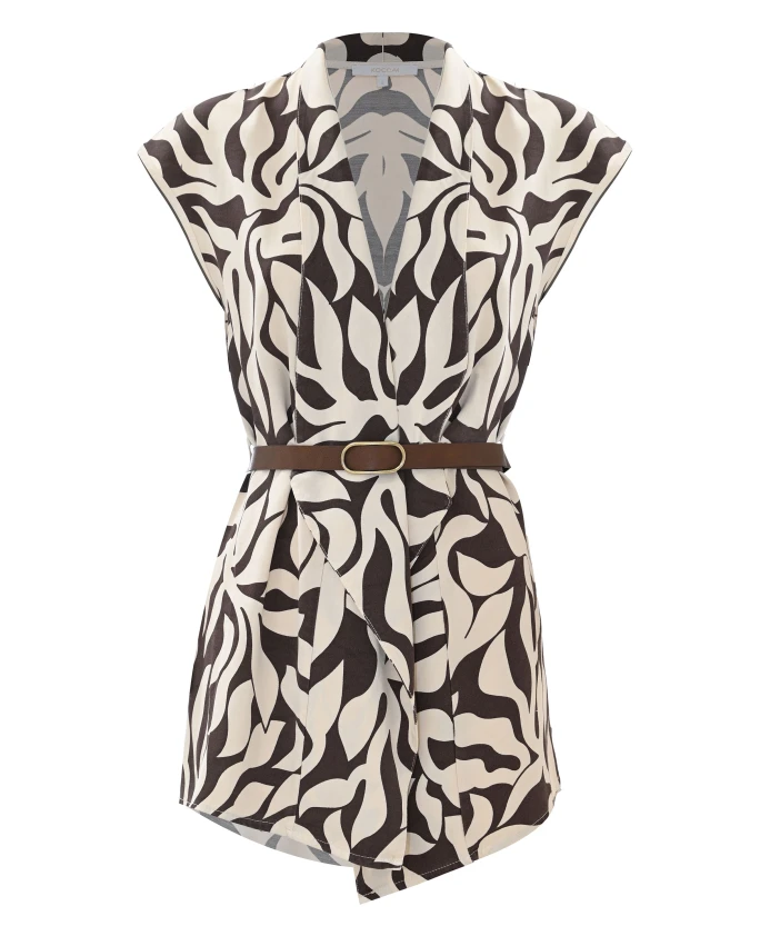 Элегантная блузка орехово-коричневого цвета с узором. Kocca, мультиколор
Элегантная блузка орехово-коричневого цвета с узором. Kocca, мультиколор