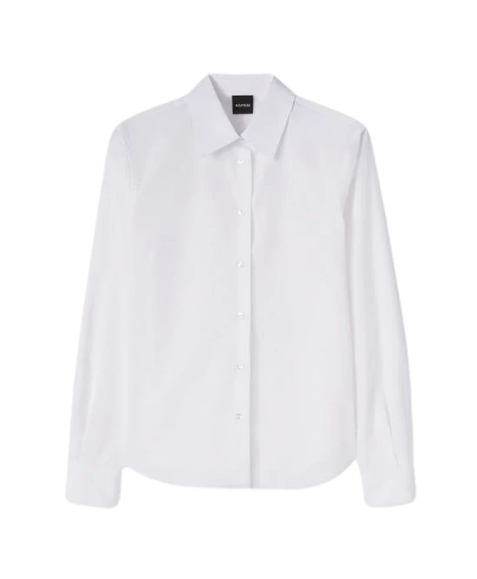 Белая классическая хлопковая рубашка Aspesi, белый
Белая классическая хлопковая рубашка Aspesi, белый