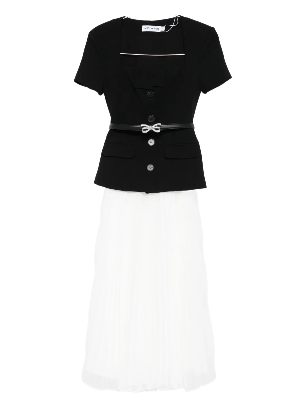 Платье миди с короткими рукавами Self-Portrait, черный
Платье миди с короткими рукавами Self-Portrait, черный