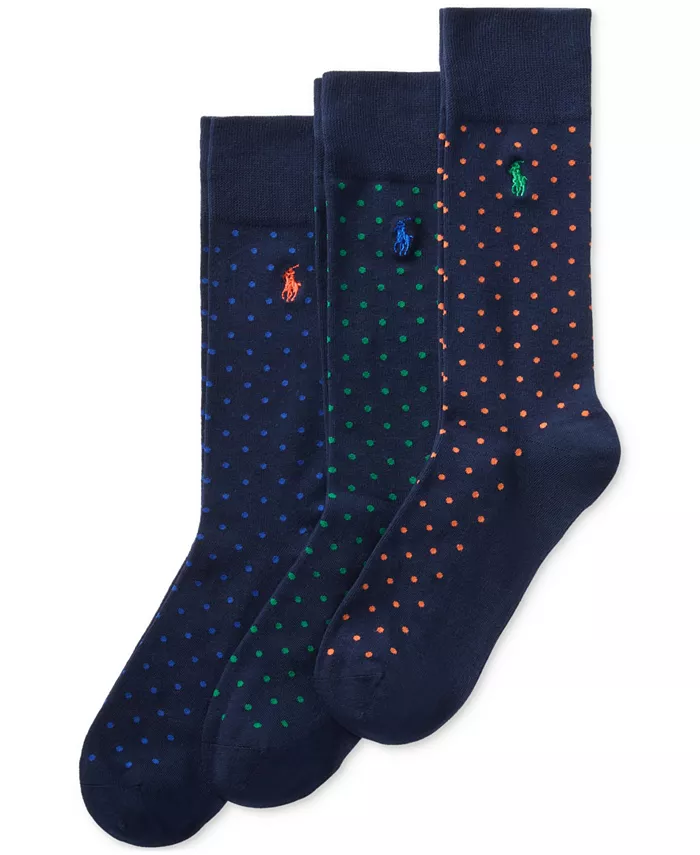 Мужские классические носки с горошком, 3 пары Polo Ralph Lauren, мультиколор
Мужские классические носки с горошком, 3 пары Polo Ralph Lauren, мультиколор
