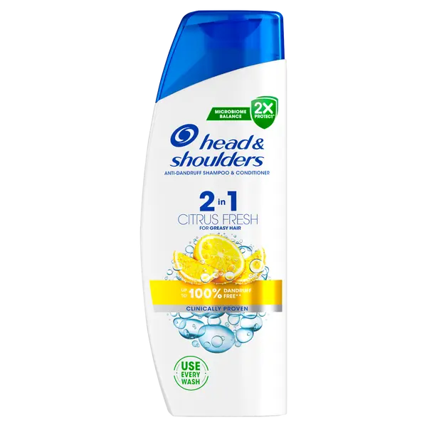 Шампунь против перхоти с кондиционером 2в1 для волос, 330 мл Head&Shoulders Citrus fresh
Шампунь против перхоти с кондиционером 2в1 для волос, 330 мл Head&Shoulders Citrus fresh
