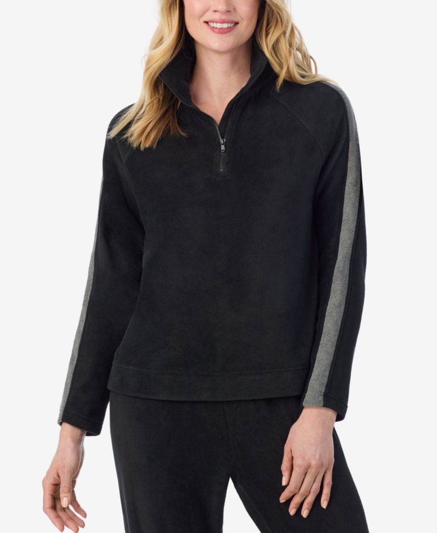 Пуловер из флиса с эластичной застежкой-молнией до середины груди от Дженнифер Лейк Cuddl Duds, Black
Пуловер из флиса с эластичной застежкой-молнией до середины груди от Дженнифер Лейк Cuddl Duds, Black