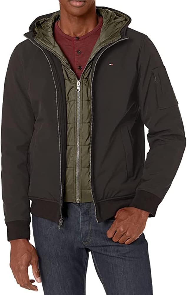 Мужская куртка-бомбер Tommy Hilfiger Soft Shell Active Filled, Black/Olive Bib
Мужская куртка-бомбер Tommy Hilfiger Soft Shell Active Filled, Black/Olive Bib