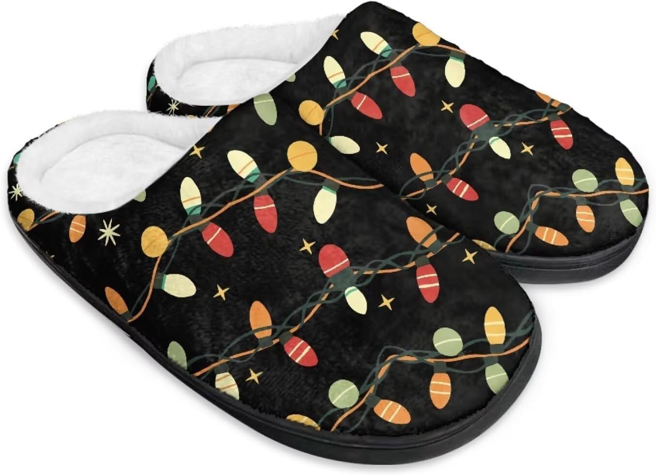 Домашние тапочки с принтом для женщин и мужчин, зимние теплые плюшевые тапочки с нескользящей подошвой для дома и улицы Noprintge, Coloured Light
Домашние тапочки с принтом для женщин и мужчин, зимние теплые плюшевые тапочки с нескользящей подошвой для дома и улицы Noprintge, Coloured Light