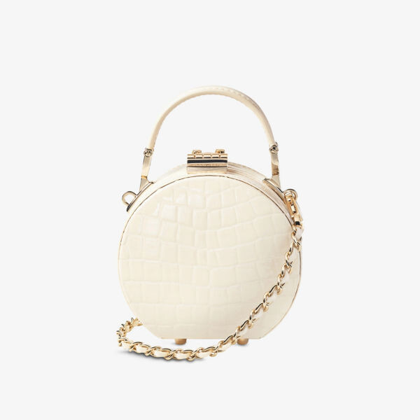 Миниатюрная сумка через плечо Hat Box из кожи с тиснением под крокодила Aspinal Of London, слоновая кость, Бежевый, Миниатюрная сумка через плечо Hat Box из кожи с тиснением под крокодила Aspinal Of London, слоновая кость 
Миниатюрная сумка через плечо Hat Box из кожи с тиснением под крокодила Aspinal Of London, слоновая кость, Бежевый, Миниатюрная сумка через плечо Hat Box из кожи с тиснением под крокодила Aspinal Of London, слоновая кость