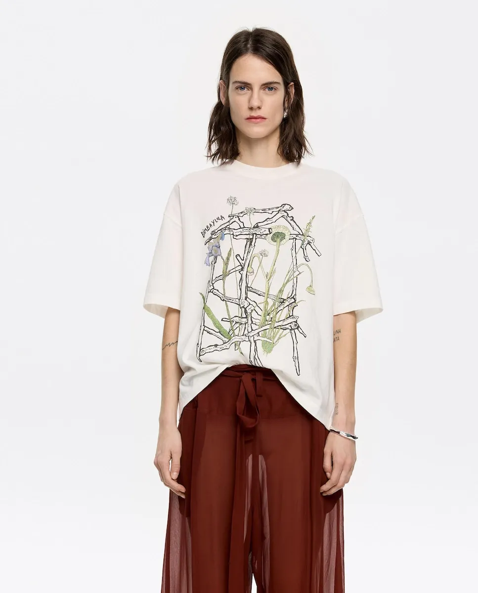 Женская футболка с логотипом оверсайз Bimba y Lola, цвет Crudo
Женская футболка с логотипом оверсайз Bimba y Lola, цвет Crudo