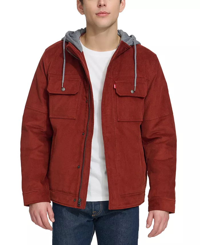 Мужская куртка с капюшоном на молнии из вельвета Levi's, красный
Мужская куртка с капюшоном на молнии из вельвета Levi's, красный