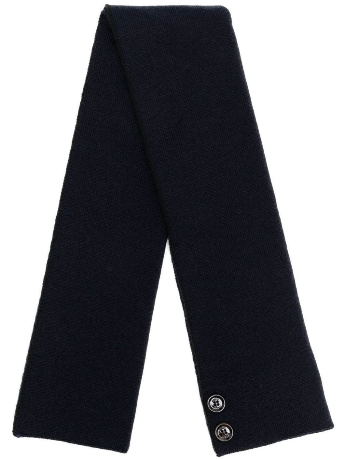 Moorer кашемировый шарф в рубчик, синий 
Moorer кашемировый шарф в рубчик, синий