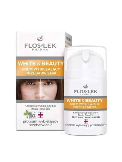 Отбеливающий крем от обесцвечивания, 50 мл Floslek, White&Beauty, FLOS-LEK
Отбеливающий крем от обесцвечивания, 50 мл Floslek, White&Beauty, FLOS-LEK